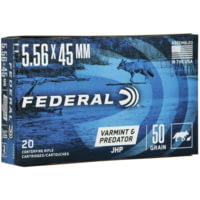Federal Premium American Eagle 5.56x45mm NATO 55 Grain Jacketed Hollow Point Brass Cased Centerfire Rifle Ammunition