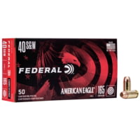 Federal Premium American Eagle 40 S&amp;W 165 Grain Full Metal Jacket Brass Centerfire Pistol Ammunition