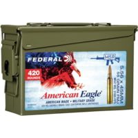 Federal Premium American Eagle 5.56x45mm NATO 55 grain Full Metal Jacket Boat Tail Brass Cased Centerfire Rifle Ammunition - 1,000 Rounds