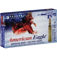 Federal Premium American Eagle 5.56x45mm NATO 55 grain Full Metal Jacket Boat Tail Brass Cased Centerfire Rifle Ammunition
