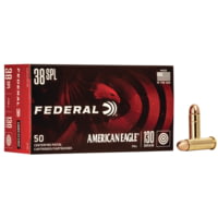 Federal Premium American Eagle 38 Special 130 Grain Full Metal Jacket Brass Cased Centerfire Pistol Ammunition
