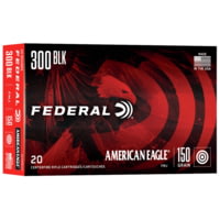 Federal Premium American Eagle Rifle 300 Blackout 150 Grain Full Metal Jacket Boat Tail Brass Cased Centerfire Rifle Ammunition