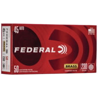 Federal Premium .45 ACP 230 Grain Full Metal Jacket Brass Casing Centerfire Pistol Ammunition