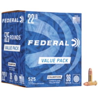 Federal Premium Champion Training - Rimfire .22 Long Rifle 36 Grain Copper Plated Hollow Point Rimfire Ammunition