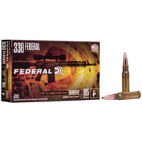Federal Premium FUSION MSR .338 Federal 185 grain Fusion Soft Point Centerfire Rifle Ammunition
