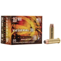Federal Fusion 357 Magnum 158 Grain Soft Point Brass Centerfire Pistol Ammunition