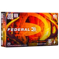 Federal Fusion .308 Winchester 165 Grain Soft Point Centerfire Rifle Ammunition