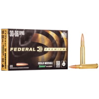 Federal Premium Gold Medal .30-06 Springfield 168 Grain Sierra MatchKing BTHP Brass Rifle Ammunition