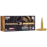 Federal Premium SIERRA MATCHKinG BTHP .223 77 Grain Sierra MatchKing Boat Tail Hollow Point Centerfire Rifle Ammunition