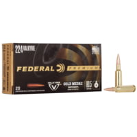 Federal Premium GOLD MEDAL BERGER .224 Valkyrie 80.5 Grain Berger Boat Tail Target Centerfire Rifle Ammunition