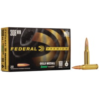 Federal Premium SIERRA MATCHKinG BTHP .308 Winchester 168 Grain Sierra MatchKing Boat Tail Hollow Point Centerfire Rifle Ammunition