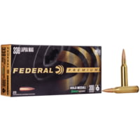 Federal Premium SIERRA MATCHKinG BTHP .338 Lapua Magnum 300 Grain Sierra MatchKing Boat Tail Hollow Point Centerfire Rifle Ammunition