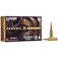 Federal Premium 6.5 Creedmoor 130 Grain Berger Hybrid Open Tip Match Centerfire Rifle Ammunition