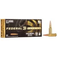 Federal Premium Gold Medal Berger 6.5 Grendel 130 Grain Berger Hybrid Open Tip Match Centerfire Rifle Ammunition