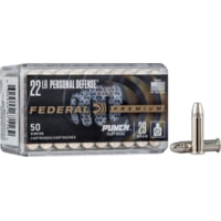 Federal Premium Personal Defense .22 Long Rifle 29 Grain Solid Flat Nose Brass Cased Rimfire Ammunition