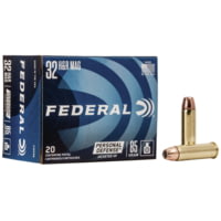 Federal Premium Personal Defense Revolver 32 H&amp;R Magnum 85 Grain Jacketed Hollow Point Brass Cased Centerfire Pistol Ammunition