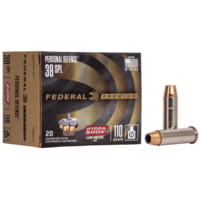 Federal Premium Personal Defense Hydra-Shok Low Recoil 38 Special 110 Grain Jacketed Hollow Point Centerfire Pistol Ammunition