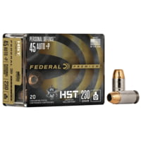 Federal Premium Personal Defense HST 45 Auto +P 230 Grain Jacketed Hollow Point Centerfire Pistol Ammunition