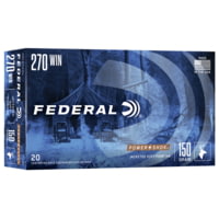 Federal Premium Power-Shok .270 Winchester 150 Grain Jacketed Soft Point Centerfire Rifle Ammunition