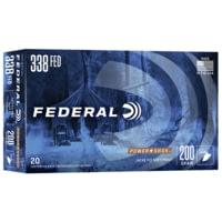 Federal Premium Power-Shok .338 Federal 200 Grain Nosler Ballistic Tip Centerfire Rifle Ammunition
