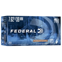 Federal Premium Power-Shok 7.62x39 mm 123 Grain Jacketed Soft Point Centerfire Rifle Ammunition
