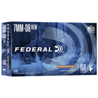 Federal Premium Power-Shok 7mm-08 150 Grain Jacketed Soft Point Centerfire Rifle Ammunition