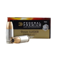 Federal Premium Personal Defense HST 9mm Luger 124 Grain Jacketed Hollow Point (JHP) Nickel Plated Brass Cased Centerfire Pistol Ammunition