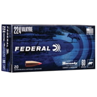 Federal Premium HORNDAY V-MAX BULK .224 Valkyrie 60 grain Hornady V-Max Centerfire Rifle Ammunition