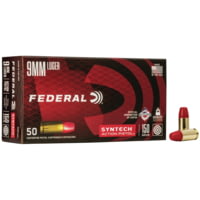 Federal Premium Syntech Action Pistol 9mm Luger 150 Grain Syntech Jacket Flat Nose Brass Cased Centerfire Pistol Ammunition