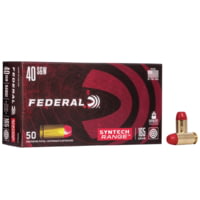 Federal Premium Syntech Range 40 S&amp;W165 Grain Syntech Jacket Flat Nose Centerfire Pistol Ammunition