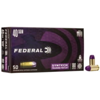 Federal Premium Syntech Training Match 40 S&amp;W 180 Grain Syntech Jacket Flat Nose Centerfire Pistol Ammunition