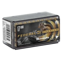 Federal Premium Varmint &amp; Predator Hornady V-Max 17 HMR 17 Grain Rimfire Ammunition