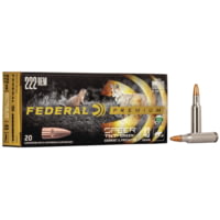 Federal Premium V-SHOK .222 43 Grain Speer TNT Green Hollow Point Centerfire Rifle Ammunition
