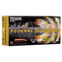 Federal Premium NOSLER BALLISTIC TIP .224 Valkyrie 60 Grain Nosler Ballistic Tip Centerfire Rifle Ammunition