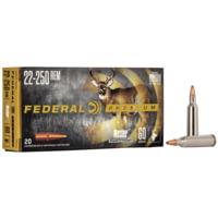 Federal Premium VITAL-SHOK .22-250 60 Grain Nosler Partition Centerfire Rifle Ammunition