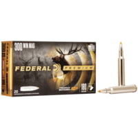 Federal Premium VITAL-SHOK .300 Winchester Magnum 180 Grain Trophy Bonded Tip Centerfire Rifle Ammunition