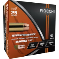 Fiocchi Hyperformance Hunt 44 Mag 225 grain XPB Jacketed Hollow Point Pistol Ammunition