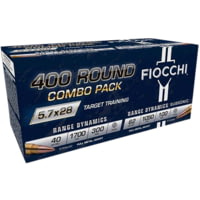Fiocchi Range Dynamics 5.7X28mm 41/62 Grain FMJ Brass Rifle Ammunition