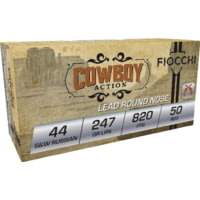 Fiocchi .44 Russian 210 Grain Lead Brass Centerfire Pistol Ammunition