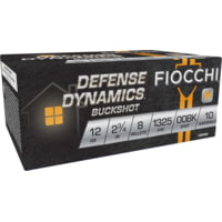 Fiocchi Defense Dynamics 12 Gauge 8oz 2.75in 0BK Size Shotgun Ammunition