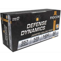 Fiocchi Defense Dynamics .357 Magnum 125 Grain SJHP Brass Cased Centerfire Pistol Ammunition