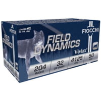 Fiocchi Field Dynamics 204 Ruger 32 Grain VMAX Brass Rifle Ammunition