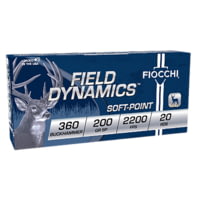 Fiocchi Field Dynamics .360 Buckhammer 200 Grain Soft Point Rifle Ammunition