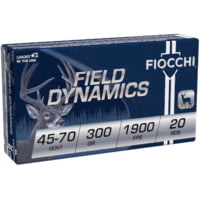 Fiocchi Field Dynamics. 45-70 Gov 300 Grain JHC Brass Rifle Ammunition