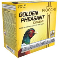 Fiocchi Golden Pheasant 12 Gauge 1 3/8 oz 2.75in 4 Size Shotgun Ammunition