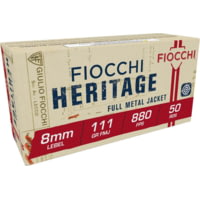 Fiocchi Heritage 8x27mmR Lebel 111 Grain Full Metal Jacket (FMJ) Brass Cased Centerfire Pistol Ammunition