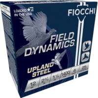 Fiocchi Field Dynamics Upland Steel 12 Gauge 2.75in 1 1/8 oz 4 Shot Shotgun Ammunition