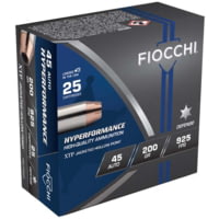 Fiocchi Hyperformance Defense .45 ACP 200 Grain JHP Brass Cased Pistol Ammunition