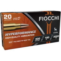Fiocchi Hyperformance Hunt .300 Winchester Magnum 180 Grain SST Rifle Ammunition
