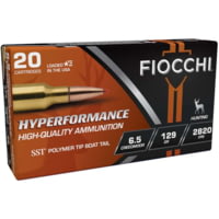 Fiocchi Hyperformance Hunt 6.5mm Creedmoor 129 Grain SST Brass Cased Rifle Ammunition